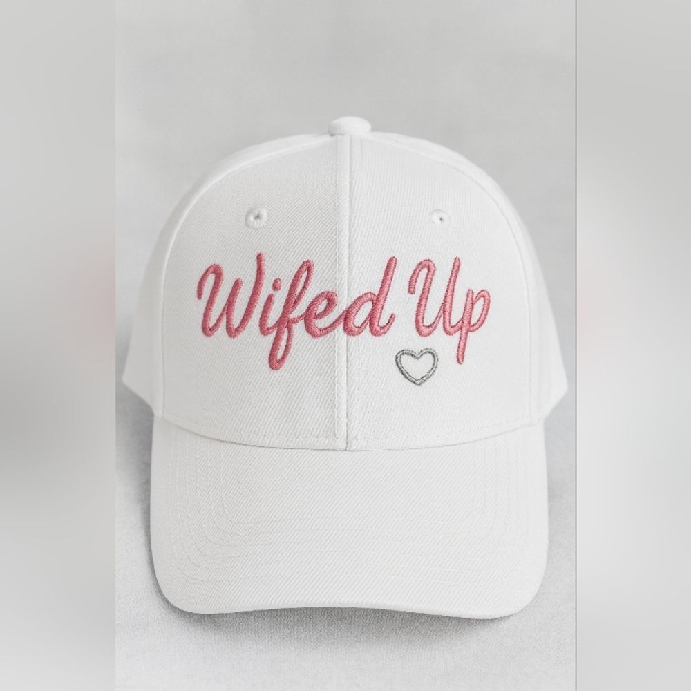 Wifed Up Hat Women’s Baseball Cap Bride Hat Wife Gift Embroidered Dad Hat Adjust